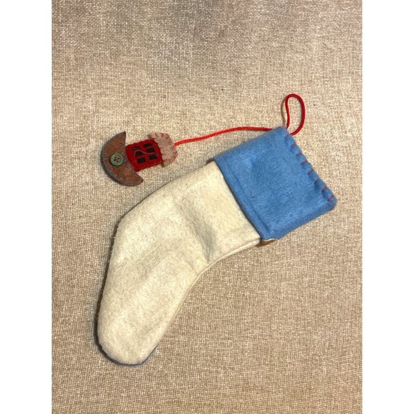 Noah's Arc Baby Infant Christmas Stocking Decorative Elephant Giraffe Anchor - Picture 3 of 9